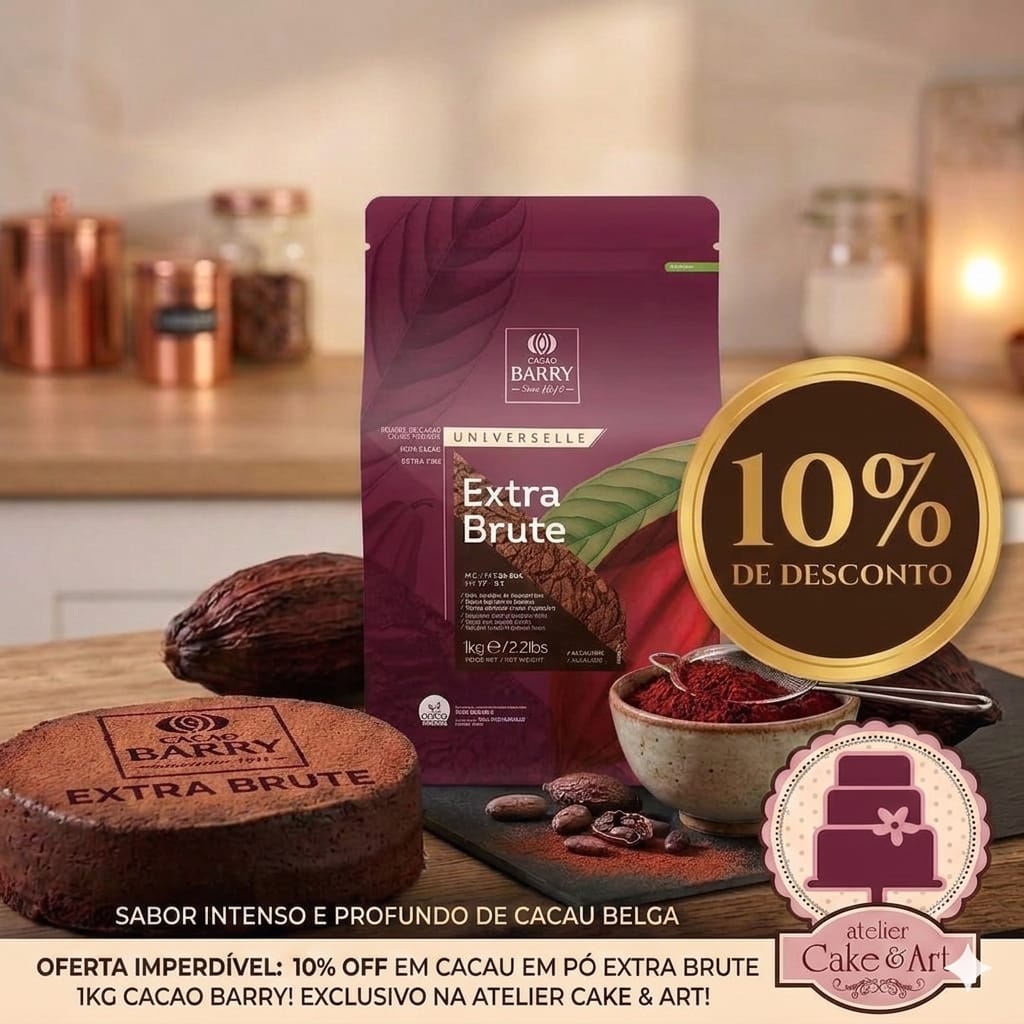 Oferta Especial Cacau em Pó Extra Brute Callebaut - Atelier Cake Art
